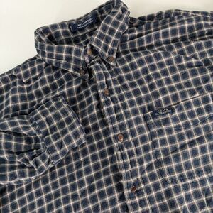 Vintage 80's Chaps Ralph Lauren Men's XL Long Sleeve Blue‎ Plaid WPL 125 Flannel